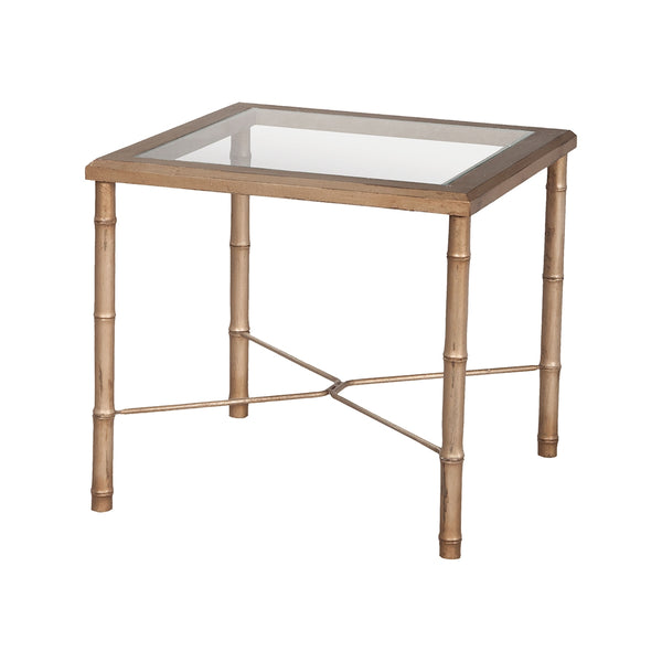 Bamboo Side Table In Champagne Gold