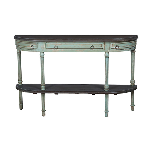 Crossroads Demilune Console In Crossroads Misty Aqua