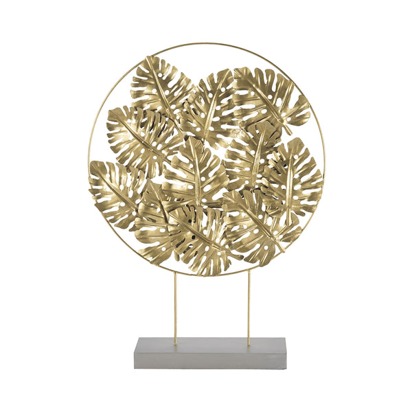 Quintus Gold Foliage Sculpture