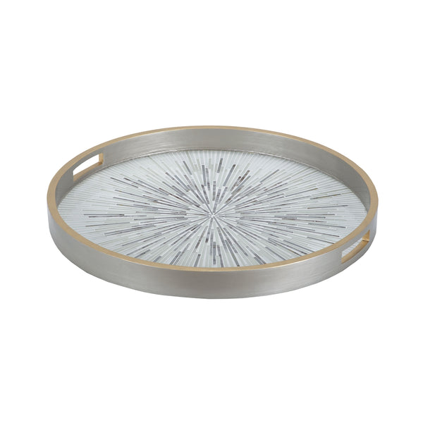 Carraway Tray In Galashields Gold And White