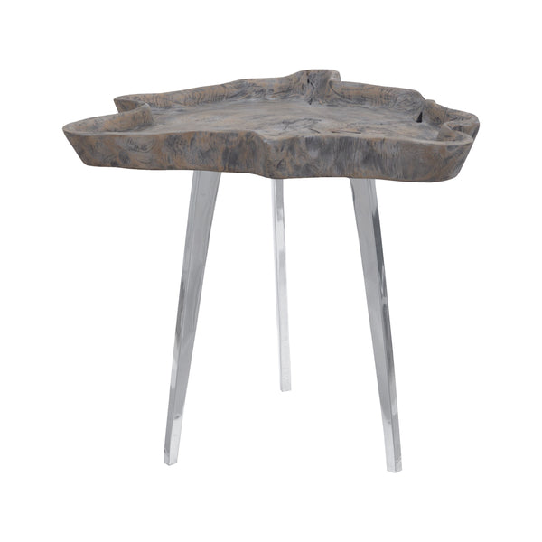 Jambi Accent Table In Aged Grey Wash