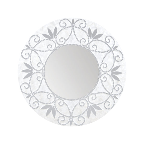 Surrey Wall Mirror In Silver And White