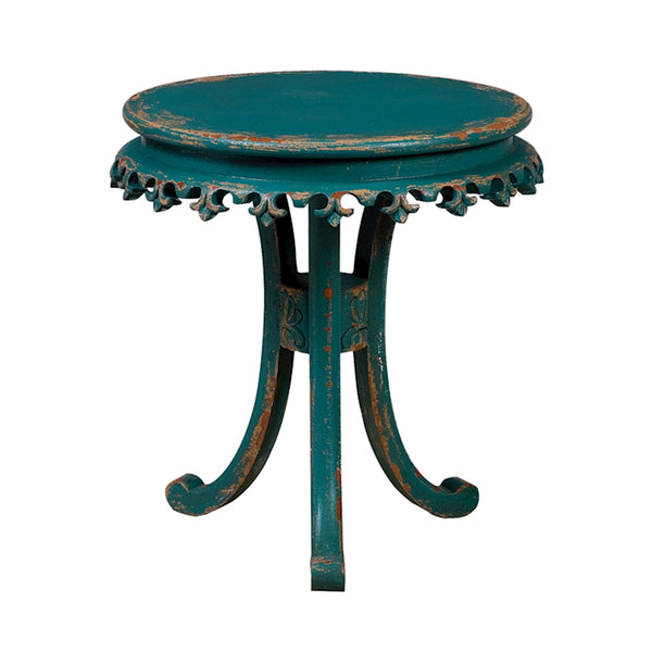 Fleur De Lis Bib Table In Teal