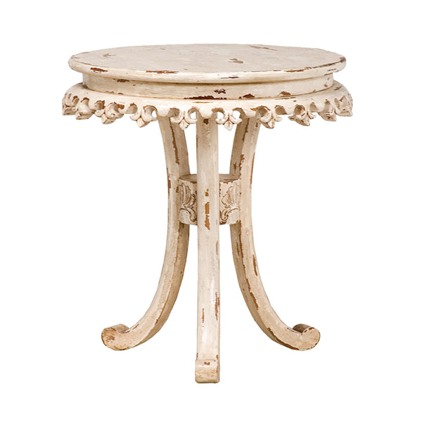 Fleur De Lis Bib Table In Crossroads Rosa