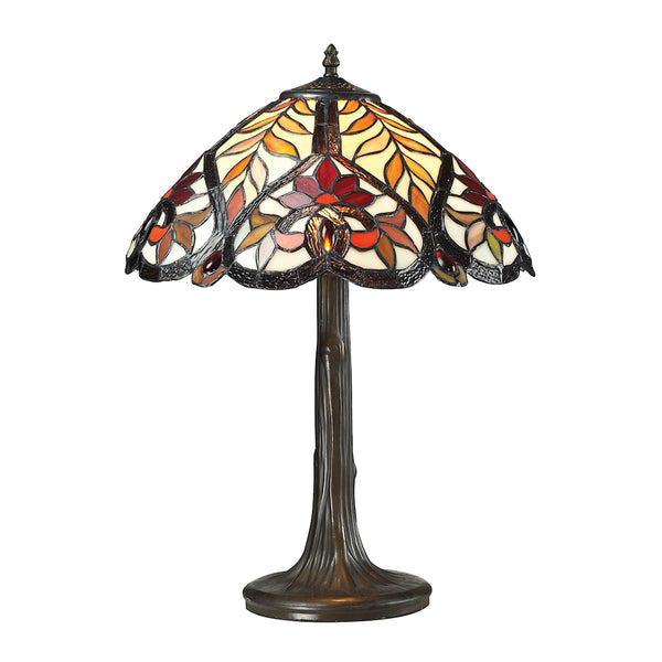 Brimford Tiffany Glass Table Lamp in Tiffany Bronze