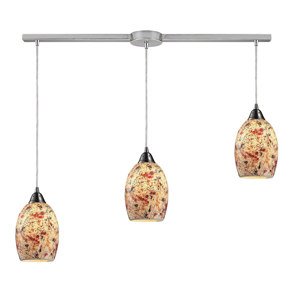 Avalon 3 Light Pendant In Satin Nickel