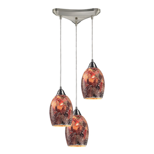 Avalon 3 Light Pendant In Satin Nickel