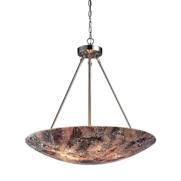 Avalon 5 Light Pendant In Satin Nickel