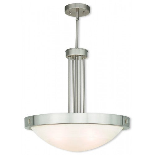Livex Lighting New Brighton 4 Light Brushed Nickel Pendant
