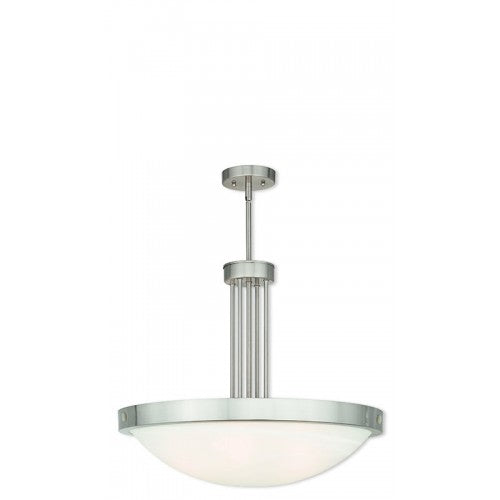 Livex Lighting New Brighton 5 Light Brushed Nickel Pendant