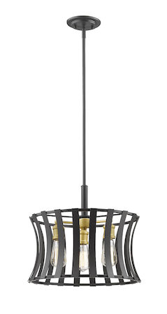 Z-Lite Geist 3 Light Pendant 446-16BZGD