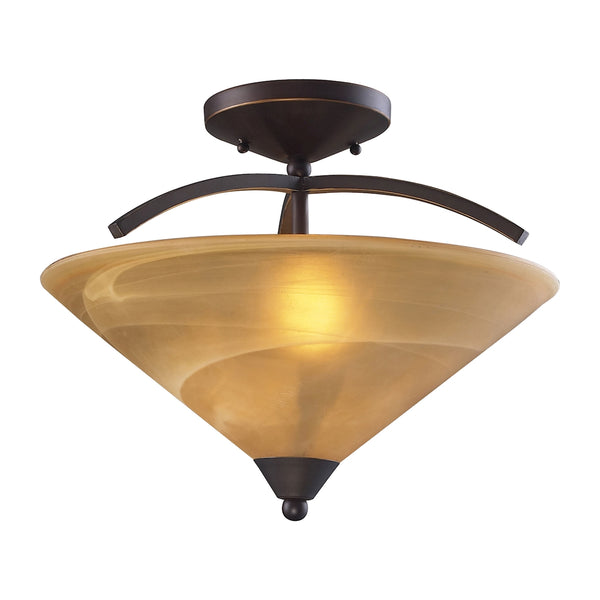 Elysburg 2 Light Semi Flush In Aged Bronze