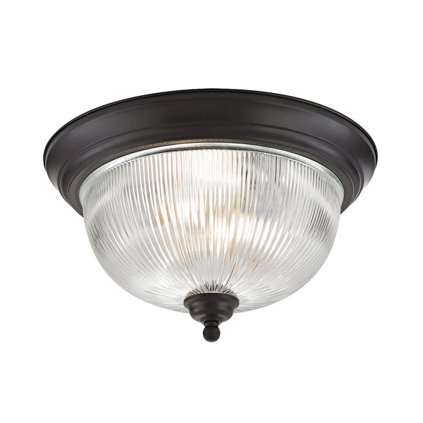 Liberty Park 3 Light Flushmount In Oil Rubbed Bronze