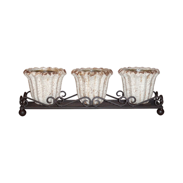 Jardin Wavy Triple Planter