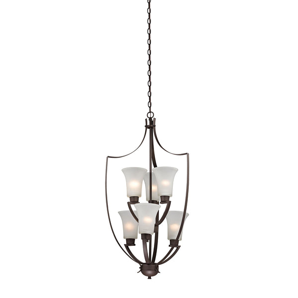 Foyer 6 Light Chandelier In Oil Rubbed Bronze