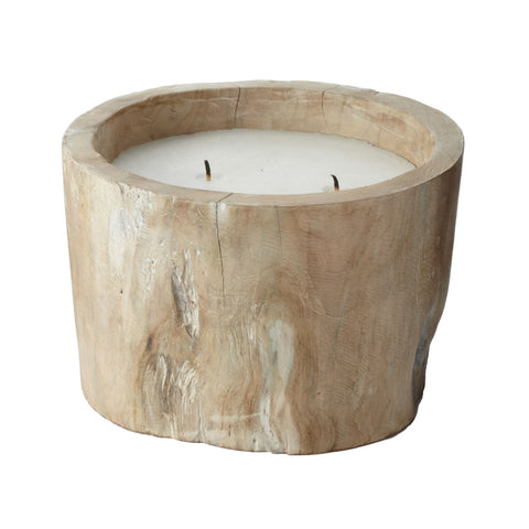 White Pepper Log Candle - Small