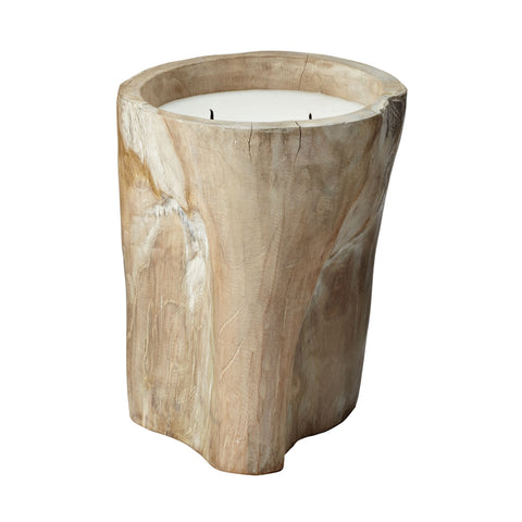 White Pepper Log Candle - Large