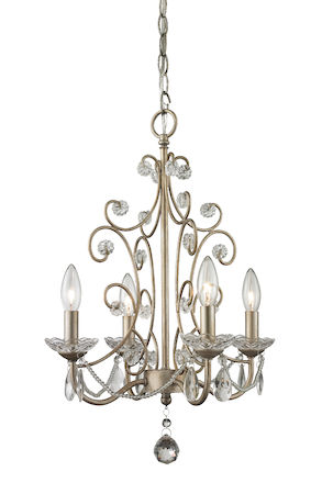 Z-Lite Princess Chandeliers 4 Light Mini Chandelier 420AS