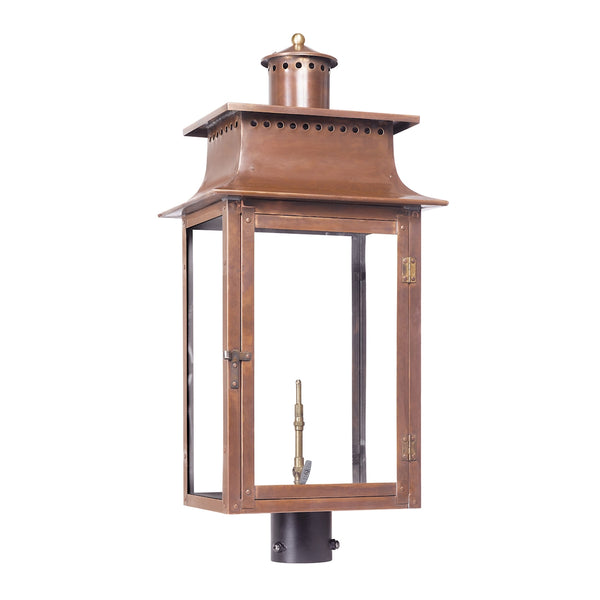 Maryville Outdoor Gas Post Lantern In Aged Copper