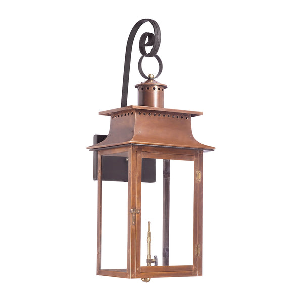 Maryville Outdoor Gas Wall Lantern In Aged Copper