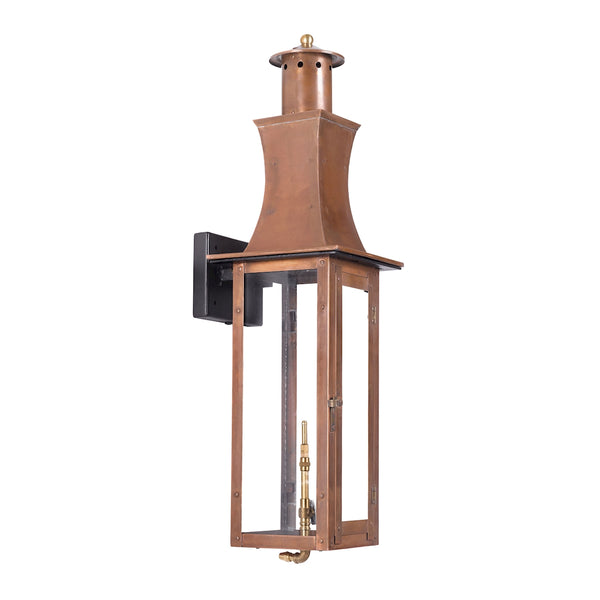 Maryville Outdoor Gas Wall Lantern In Aged Copper