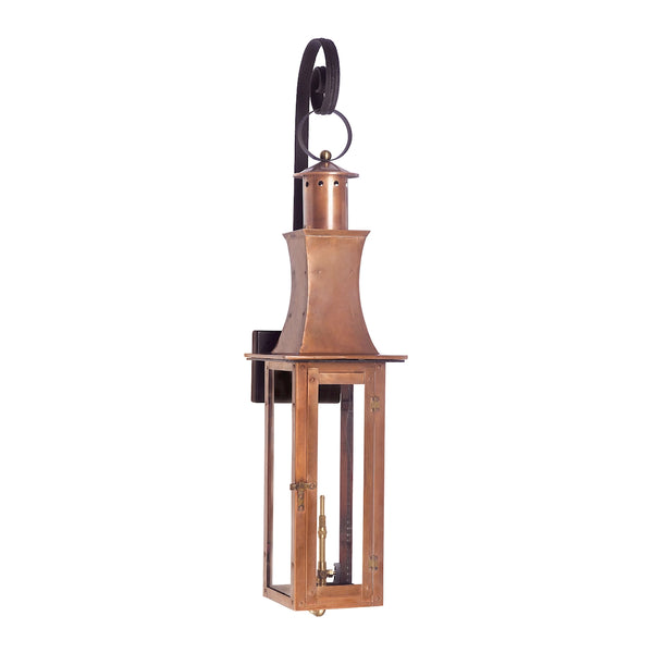 Maryville Outdoor Gas Wall Lantern In Aged Copper