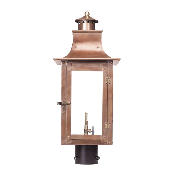Maryville Outdoor Gas Post Lantern In Aged Copper