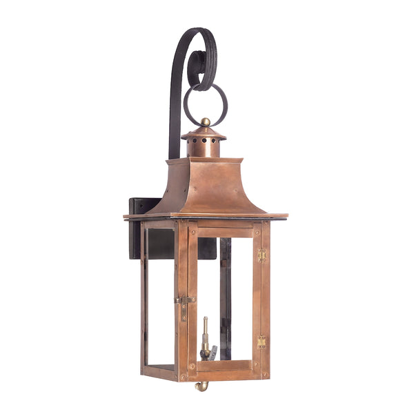 Maryville Outdoor Gas Wall Lantern In Aged Copper