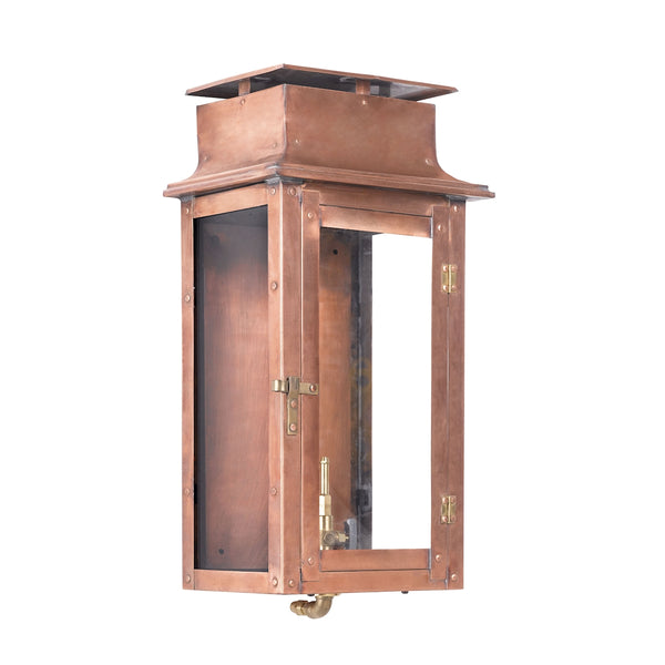Maryville Outdoor Gas Wall Lantern In Aged Copper