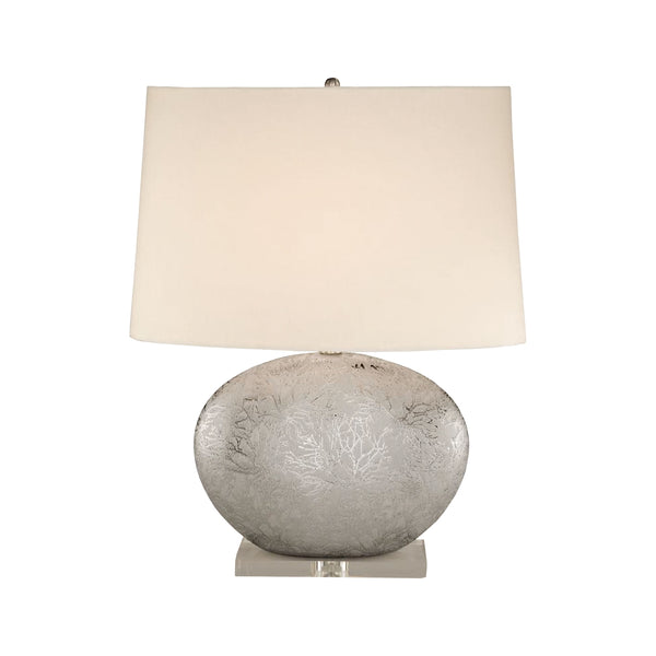 Platinum Oval Ceramic Table Lamp