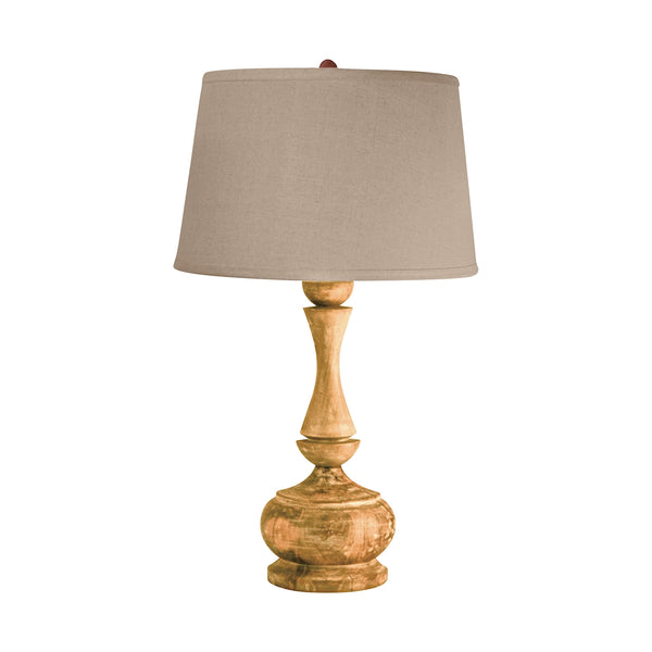 Distressed Acacia Wood Table Lamp