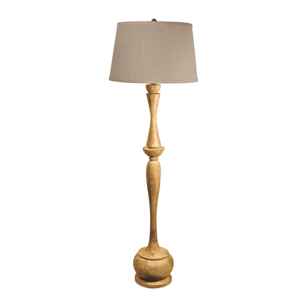 Distressed Acacia Wood Floor Lamp