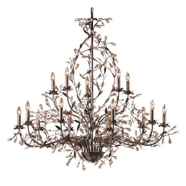 Circeo 15 Light Chandelier In Deep Rust