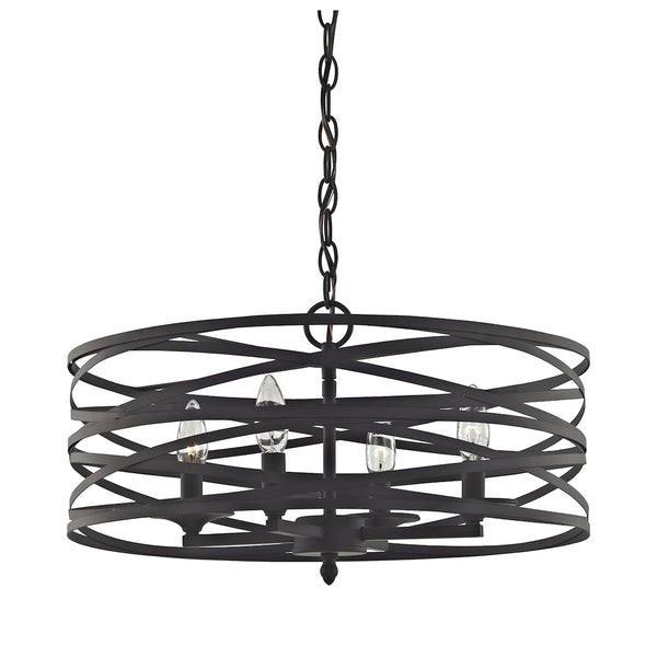 Vorticy 4 Light Chandelier In Oil Rubbed Bronze