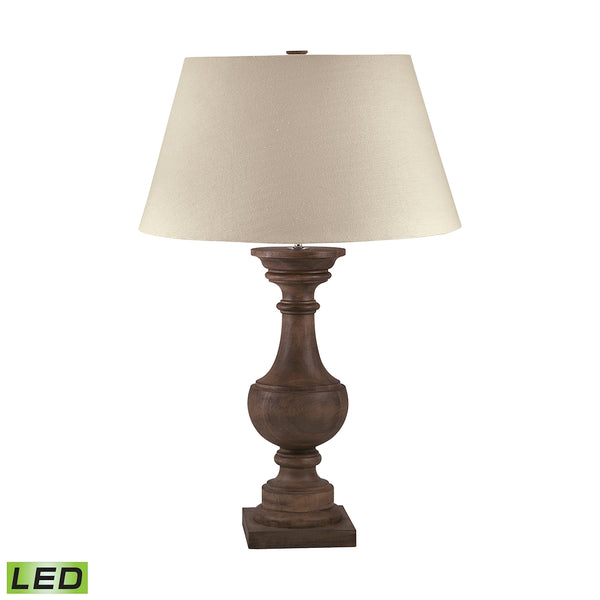 Solid Wood Balustrade LED Table Lamp