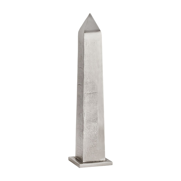 Small Nickel Plated Table Top Obelisk