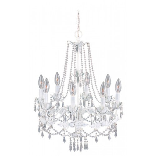 Livex Lighting Athena 8 Light Antique White Chandelier