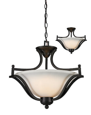 Z-Lite Lagoon 3 Light Pendant 703SFC-MB
