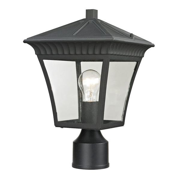 Ridgewood 1 Light Outdoor Post Lamp In Matte Textured Black
