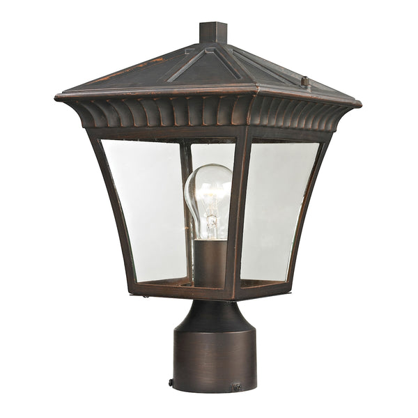 Ridgewood 1 Light Outdoor Post Lamp In Hazelnut Bronze