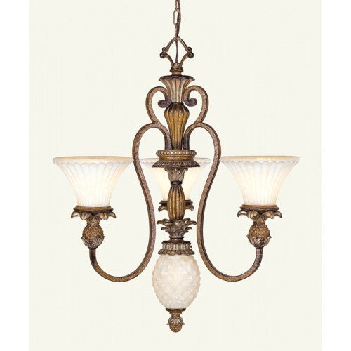 Livex Lighting Savannah 3 Light Venetian Patina Chandelier