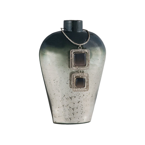 Vase Kairos 11-Inch Glass Vase In Slate