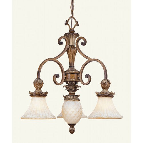 Livex Lighting Savannah 3 Light Venetian Patina Chandelier