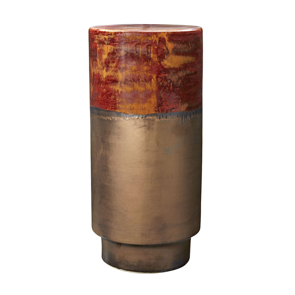 Coffee And Burnt Gold Garden Stool - Tall