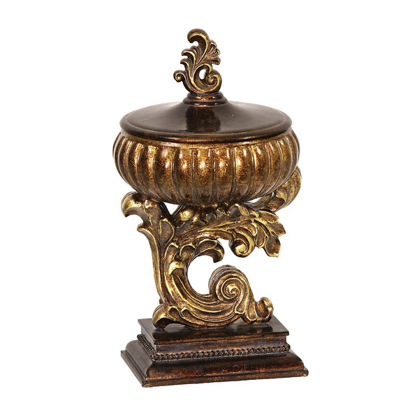 Acanthus Compote Decorative Dish With Removable Lid