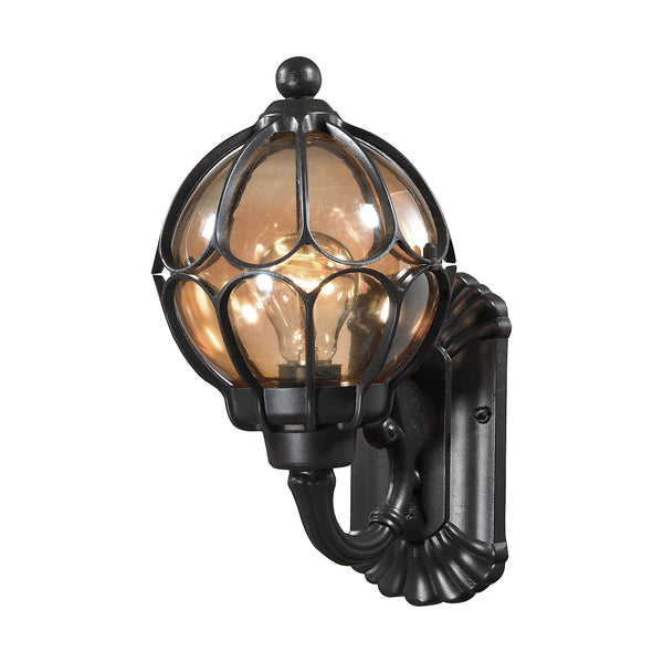 Madagascar 1 Light Outdoor Sconce In Matte Black