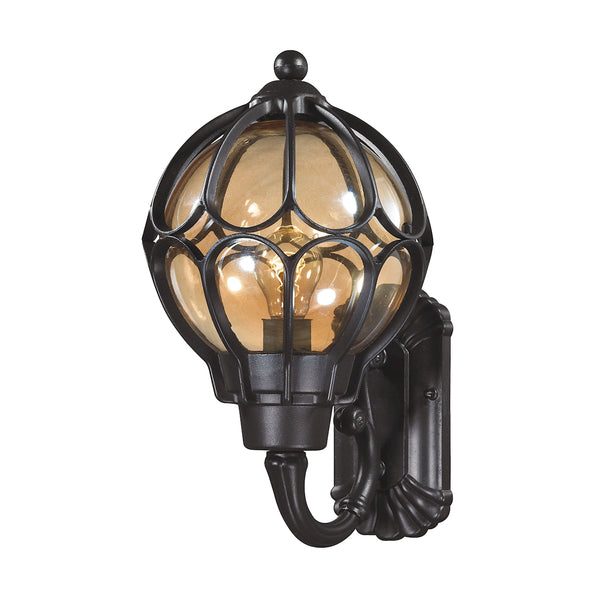 Madagascar 1 Light Outdoor Sconce In Matte Black