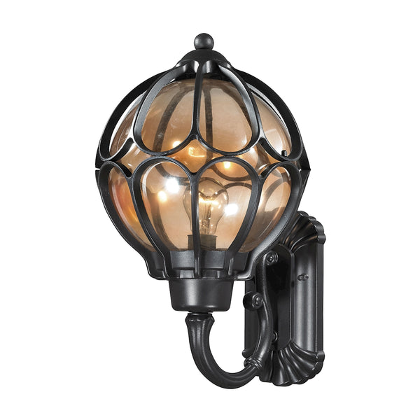 Madagascar 1 Light Outdoor Sconce In Matte Black