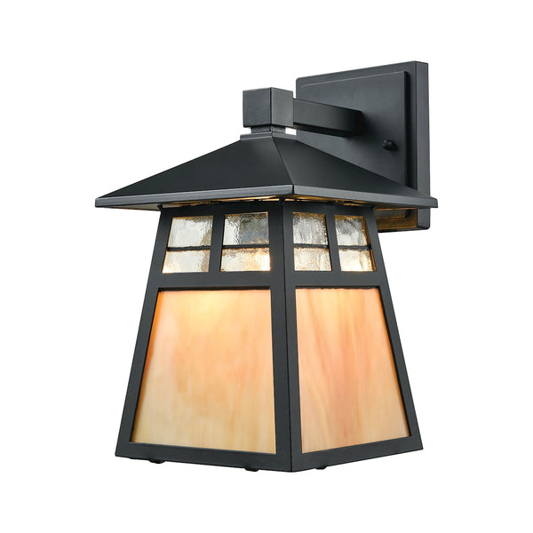 Cottage 1 Light Outdoor Wall Sconce In Matte Black