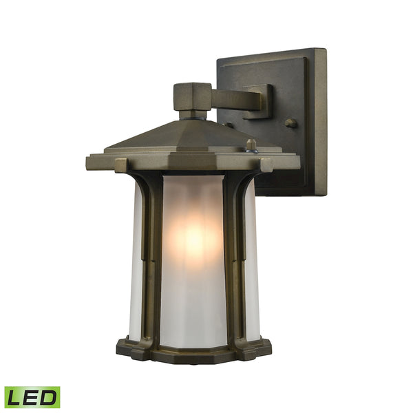 Brighton 1 Light LED Outdoor Wall Sconce In Smoked Bronze